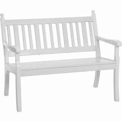 Bank, 115 cm, weiß Kunststoff weiß, 2-sitzig