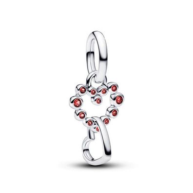 Bead - Silber - Verbundene Herzen Charm