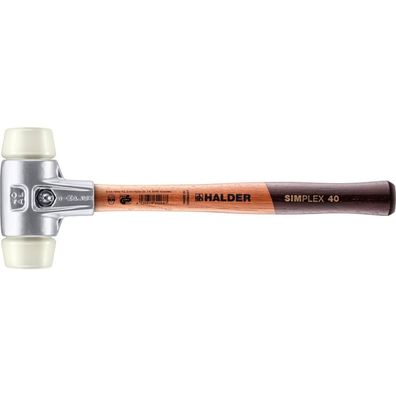 HALDER Simplex Schonhammer Ø 40 mm Nylon mit Aluminiumgehäuse