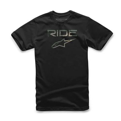 Motorrad T-Shirt Alpinestars RIDE Camouflage Schwarz