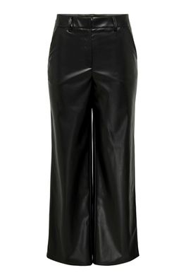 Hose Jacqueline de Yong Jdytana HW PANT Taillierter schwarzer Schnitt