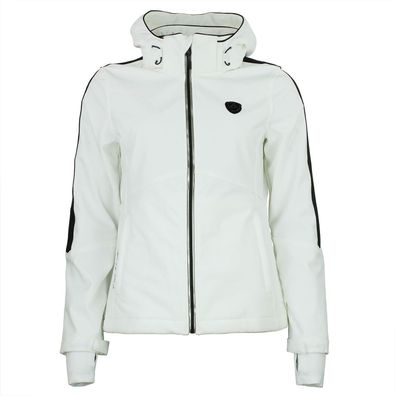 Jacke Peak Mountain Argan-Blanc Schwarz Softshell Damen