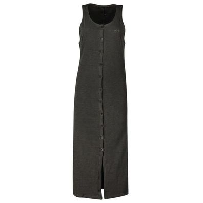 Kleid Superdry Vintage Jersey Button Midi schwarz