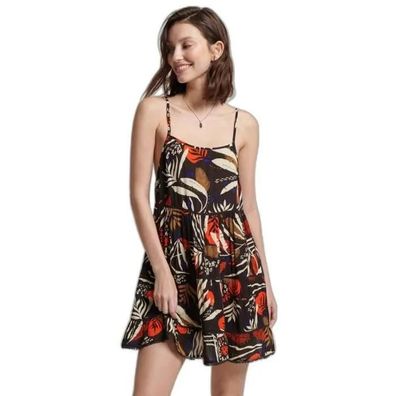 Kleid Superdry Vintage Mini Beach Cami Kleid schwarz