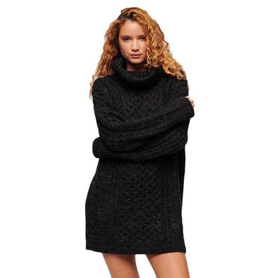 Kleid Superdry W8011743A-AYN Langarm Strick Rollkragen