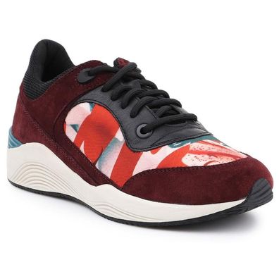 Baskets basses Geox D Omaya Bordeaux