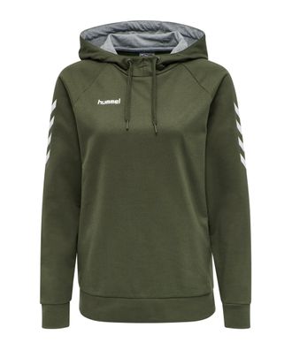 Sweat Ã  capuche Hummel HMLGO COTTON HOODIE WOMAN Vert