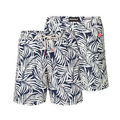Badehose Ecoalf Bequia Weiß mit tropischem Muster
