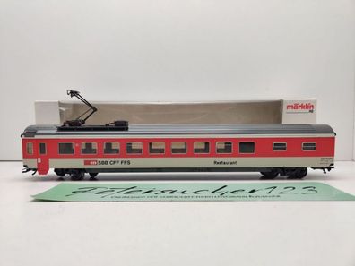 Märklin H0 AC 4217 Speisewagen mit Stromabnehmer / EW IV WR / NEM / SBB / OVP weiß