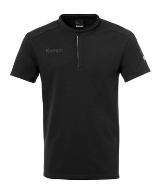 T-Shirt Kempa Status mit College-Kragen und verdeckter Knopfleiste
