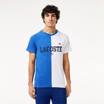 T-Shirt Lacoste Sport x Daniil Medvedev Blau