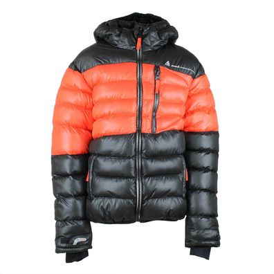 Daunenjacke Peak Mountain ecaptin schwarz-orange