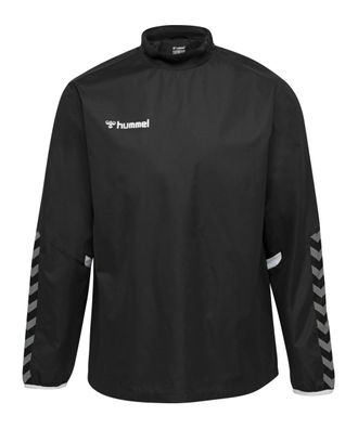 Jacke Hummel Authentic Kinder Windbreaker schwarz/weiß