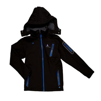 Kinderjacke Peak Mountain Ecolok Schwarz Softshell