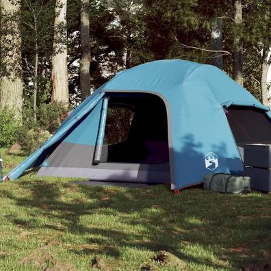 Campingzelt vidaXL 4-Personen Kuppelzelt Blau