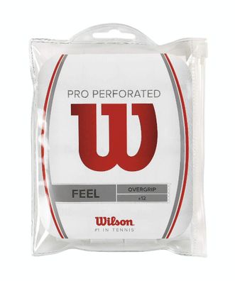 Tennis Zubehör Wilson Pro Overgrip Perforated Weiß