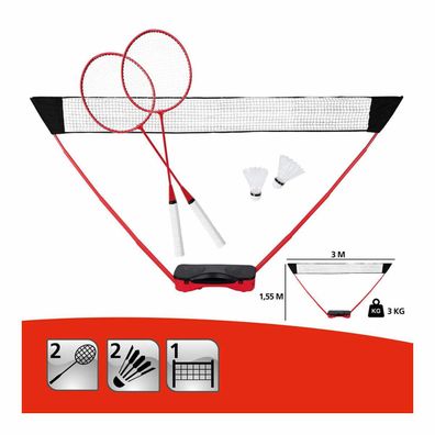 Outdoor Spielset Asics Badminton & Volleyball Set Rot