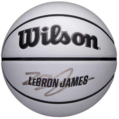 Basketball Wilson NBA Player Icon UV LeBron James, grau, Größe 7