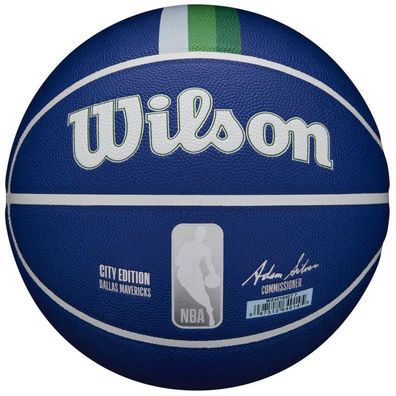 Basketball Wilson NBA Team City Collector Dallas Mavericks blau Größe 7