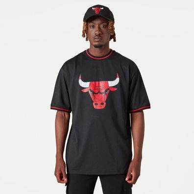 T-Shirt New Era NBA TEAM LOGO Oversized schwarz