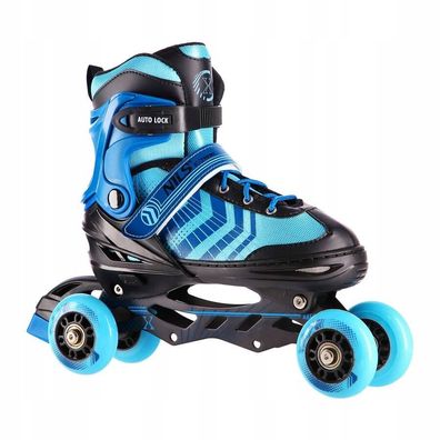Rollschuhe Nils-Extreme NH18192A, 4-in-1 verstellbar, schwarz
