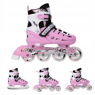 Rollschuhe Nils-Extreme NH10905 Rosa verstellbar