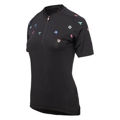 T-Shirt Radvik Delta W Damen Radtrikot Schwarz