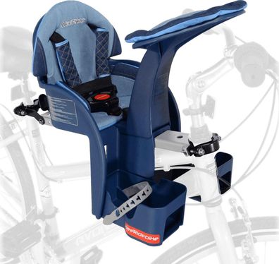 Kindersitz Fahrrad WeeRide Safe Front Deluxe Blau Denim