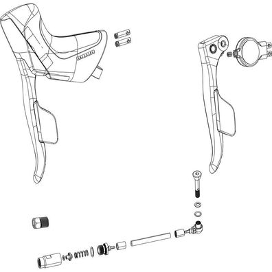 Bremshebel SRAM Red eTap AXS links Carbon