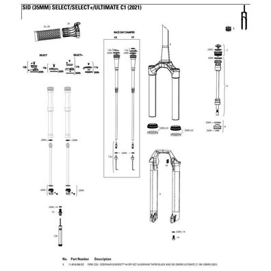 Gabel Rockshox Sid 35 mm Aluminium schwarz