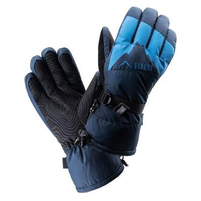 Skihandschuhe Elbrus Maiko Blau, wasserdicht, reflektierend