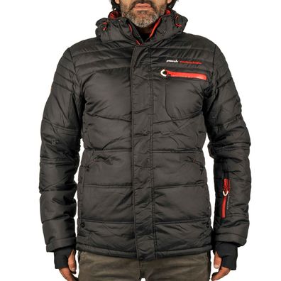 Skijacke Peak-Mountain Cairop mit abnehmbarer Kapuze schwarz