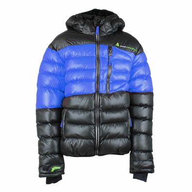 Skijacke Peak Mountain Ecaptin mit abnehmbarer Kapuze, schwarz