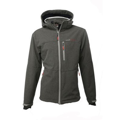 Skijacke Peak-Mountain Canjima Softshell Grau Hell