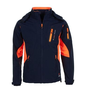 Skijacke Peak Mountain Cavyba Marineorange Softshell Herren