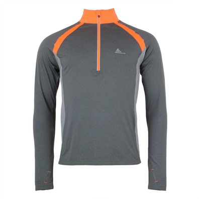 Technisches Ski-T-Shirt Peak-Mountain Cankora Grau/Orange