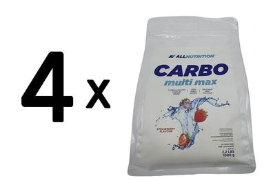 4 x Allnutrition Carbo Multi Max, Strawberry - 1000g