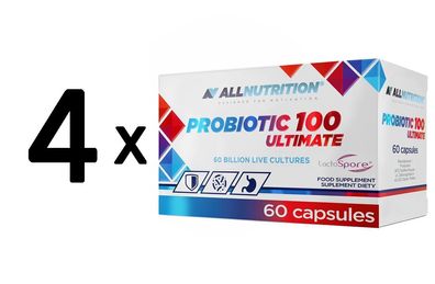 4 x Allnutrition Probiotic 100 Ultimate - 60 caps
