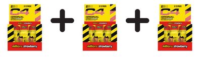 3 x Cellucor C4 Original Pre-Workout Shot, Millions Strawberry - 12 x 60 ml