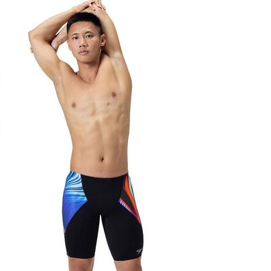 Badehose Speedo Digital V-cut Jammer schwarz