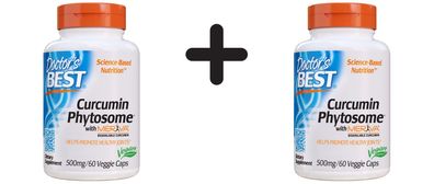 2 x Doctors Best Curcumin Phytosome with Meriva - 60 vcaps