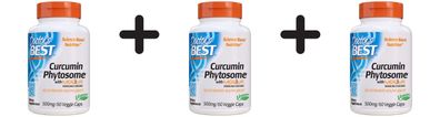 3 x Doctors Best Curcumin Phytosome with Meriva - 60 vcaps