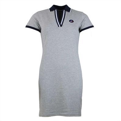 Kleid Peak Mountain Asfori Grau, Kurzarm, Polo V-Ausschnitt