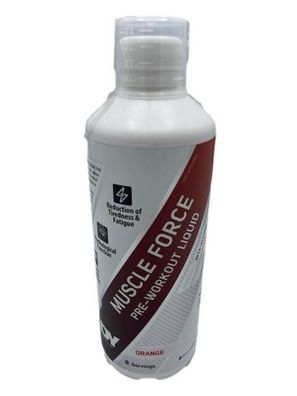 Muscle Force Liquid Pre-Workout, Orange - 500 ml