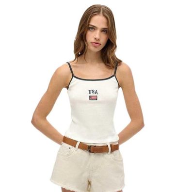 Top Superdry Athletic Essential Cami Slim Fit Weiß