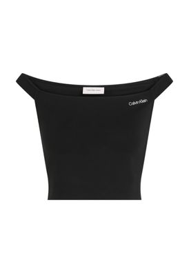 Top Calvin Klein LOGO BARDOT MILANO Schwarz