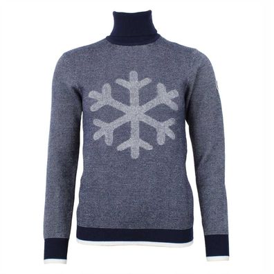 Pullover Peak-Mountain Aflake mit Jacquard-Motiv, marine chine