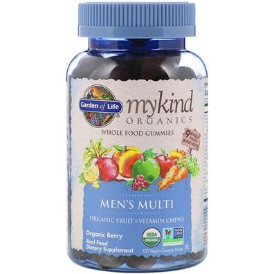 Mykind Organics Men's Multi Gummies, Organic Berry - 120 vegan gummy drops
