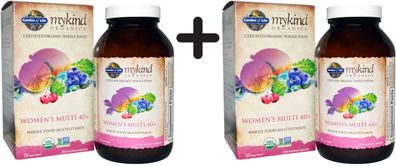 2 x Garden of Life Mykind Organics Womens Multi 40+ - 120 tabs