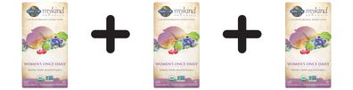 3 x Garden of Life Mykind Organics Women's Once Daily - 60 tablets